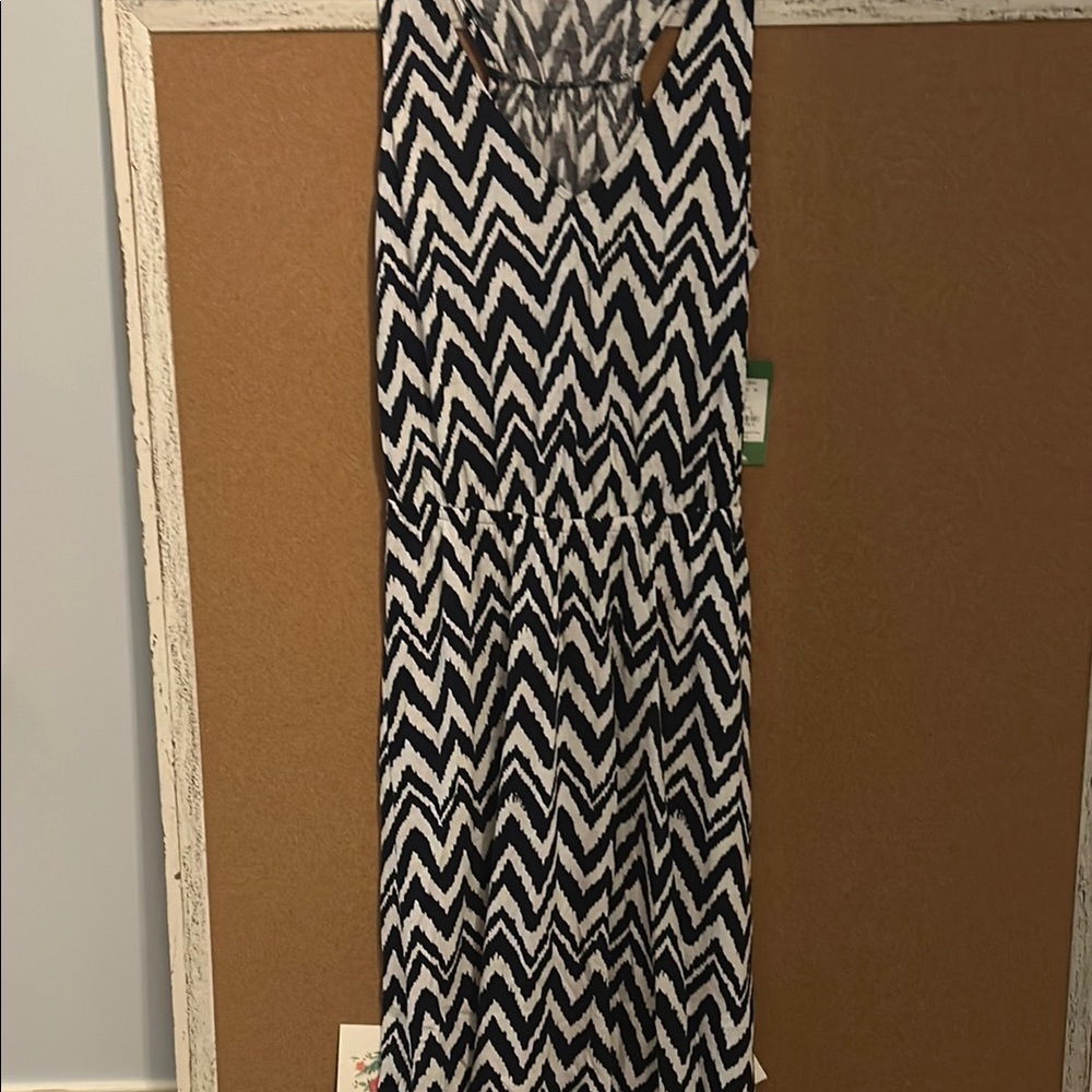 NWT Lilly Pulitzer Black and White Chevron Dress M